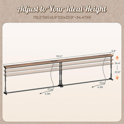 Huuger 110.2 Inch Behind Couch Table - Image 2
