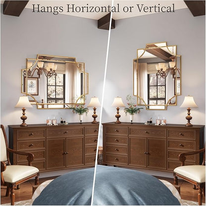 Kelly Miller 20"x30" Small Gold Bathroom Mirror - Image 9