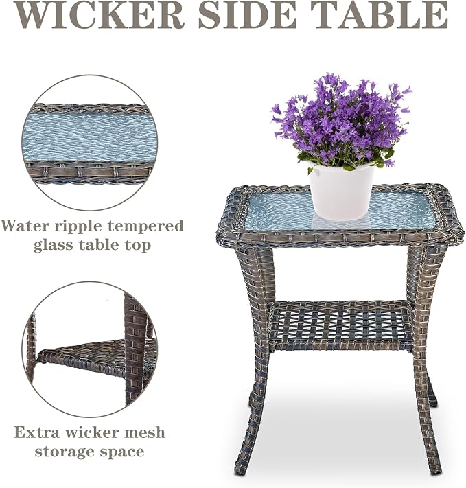 Belord 7 Piece Wicker Patio Furniture Set - Image 9