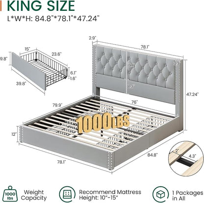 LARMACE King Size Bed Frame - Image 2