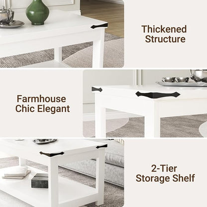 Homieasy 43.3” Rectangular Coffee Table - Image 6