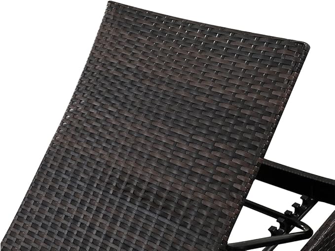 79'' Long Reclining Chaise Lounge Set, Outdoor Wicker Reclining Lounge Chair - Image 7