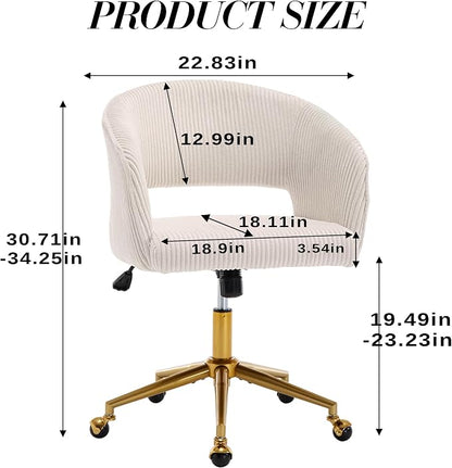 KCC Home Office Chair Swivel Desk Chair Accent Armchair Upholstered Modern - Image 3