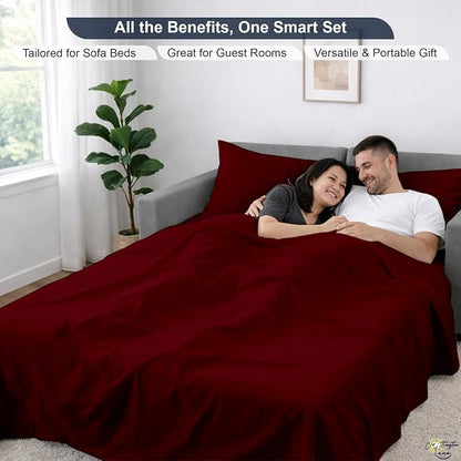 Cottington Lane Sleeper Sofa Sheets Queen Size, 4 Piece Premium Quality 100% - Image 6