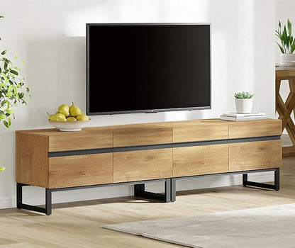WAMPAT Modern TV Stand for 50-75 Inch TVs, Wood Entertainment Center - Image 3