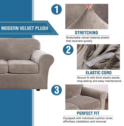 H.VERSAILTEX Rich Stretch 2 Piece Chair Cover Chair Slipcover Sofa Cover - Image 3
