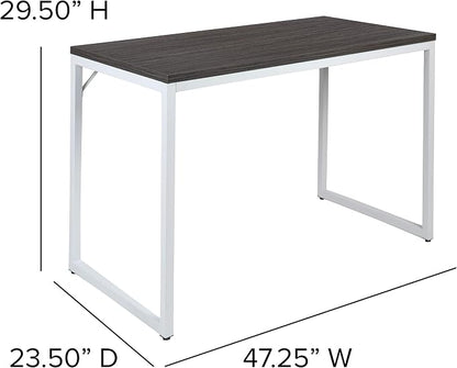 EMMA + OLIVER Industrial Modern Desk-47"L Commercial Grade Home Office - Image 2