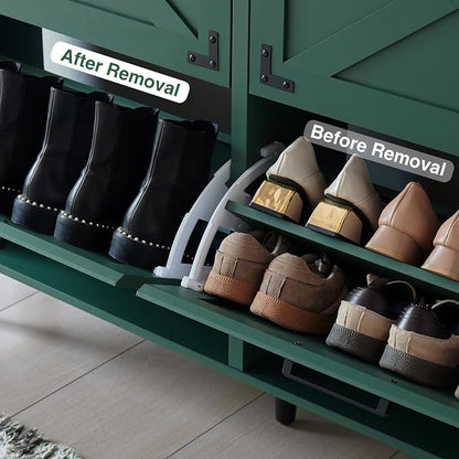 Barnyatoh Shoe Storage Cabinet, Farmhouse Shoe Organizer - Image 5