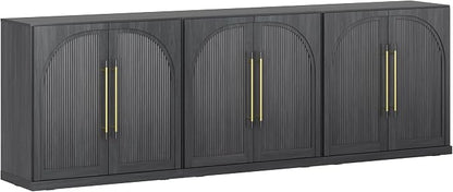 BELLEZE 3 Tier Bookshelf with Double-Arc Door - Image 8