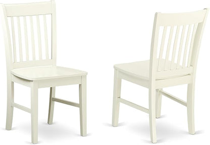East West Furniture NDNO5-LWH-W 5 Piece Dinette Set - Image 7