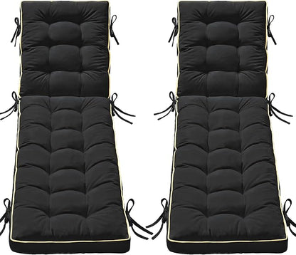 2 Pack 72x21 Inch Folding Chaise Lounge Cushion Quick Dry by AMCATON