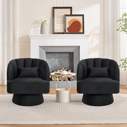 Garvee Ultra-Plush Swivel Accent Chair, 360° Barrel Lounge Chair - Image 2