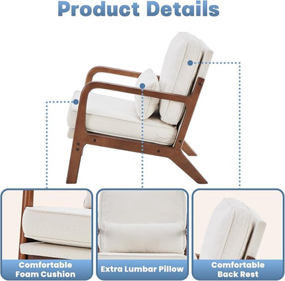 DUMOS Accent Chair Mid Century Modern Chair - Image 5