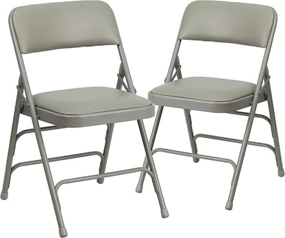 Flash Furniture 2 Pack HERCULES Series Curved Triple Braced & Double Hinged by FlashFurniture