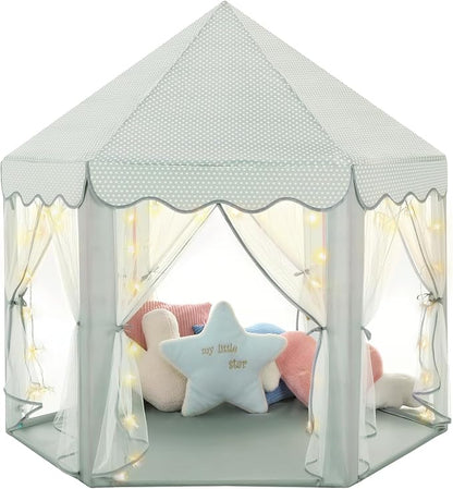 Monobeach Princess Tent Girls Celadon Large Playhouse Kids Castle Play Tent by Monobeach