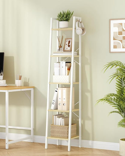 Hzuaneri Ladder Shelf, Bookshelf Bookcase, Freestanding Corner Storage Shelve - Image 7