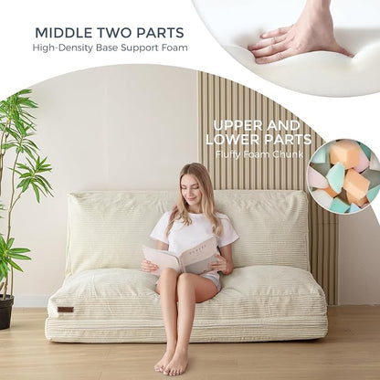 MAXYOYO Folding Sofa Bed, Floor Sofa Convertible Sleeper Chair - Image 3