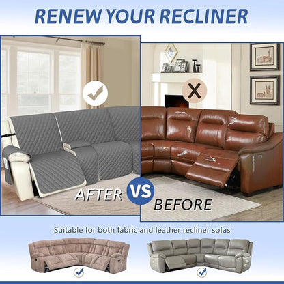 Arfntevss Recliner Sectional Couch Covers 1OO% Waterproof L Shape Sofa Cover - Image 6
