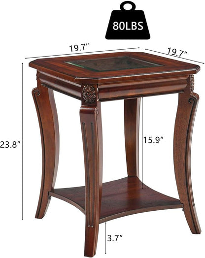 Traditional Distressed Farmhouse Style Coffee Table Set - Image 3