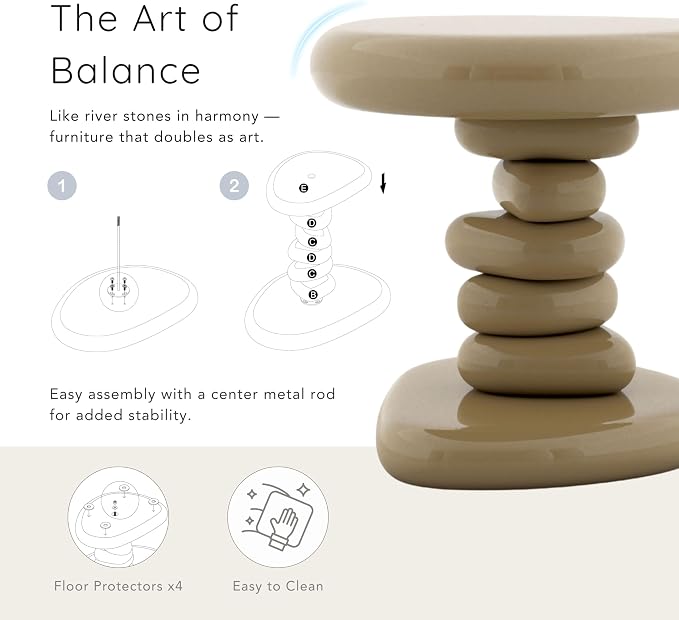 24/7 Shop at Home Kavren Modern 22-inch Oval Glossy Pedestal End Table - Image 4