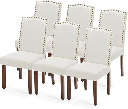 DUMOS Dining Chairs Set of 6, Modern PU Kitchen Table Chairs by DumosLifestyle