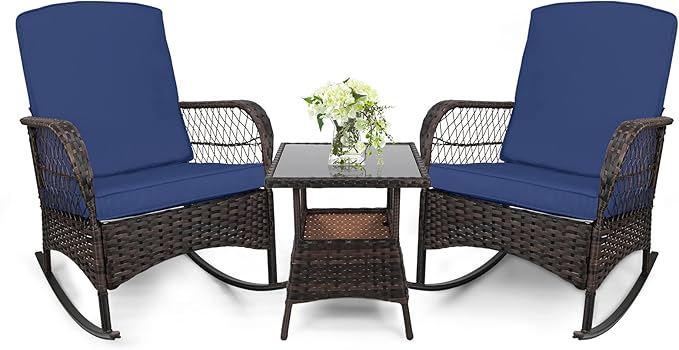 LEVELEVE Patio Furniture Set Outdoor Rattan Chair Wicker Sofa Garden by Enjoyyourlife
