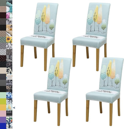 BIETYONE Stretch Dining Chair Covers Set of 4, Soft Removable Washable Kitchen by BIETYONE