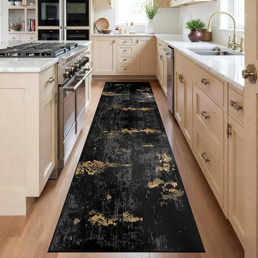 RELEANY Washable Area Rugs 2'x6' Non-Slip Modern Abstract Soft by RELEANY