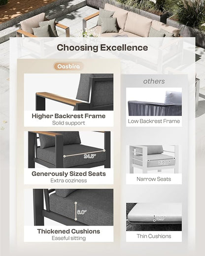 Aluminum Outdoor Patio Furniture Set - Image 2