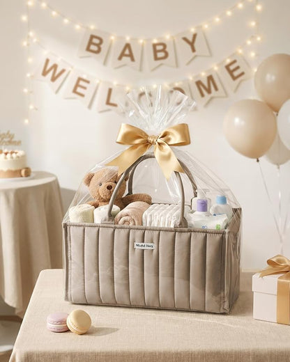 Blissful Diary Baby Diaper Caddy Organizer, Stylish Storage Basket - Image 8