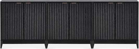 mopio Brooklyn Fluted Storage Cabinet, Modular Accent Buffet Sideboard by MopioInc