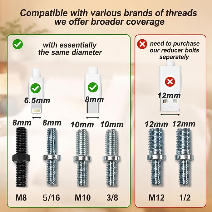 7-12 Inch Adjustable Bed Base Legs, Heavy Duty Metal Replacement Kit - Image 3