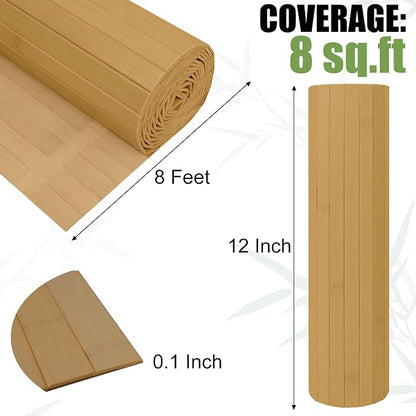 2 Pack Bamboo Wall Panel for Interior Wall Decor, Renewable Pole Wrap - Image 2