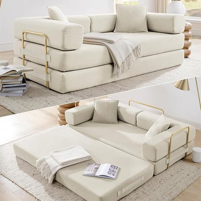 HANXIN 78 Inch Convertible Sleeper Sofa Bed, Folding Floor Mattress Couch by HANXIN