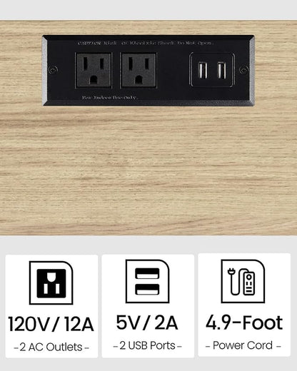 TUTOTAK End Table with Charging Station, Small Side Table with Outlets - Image 7