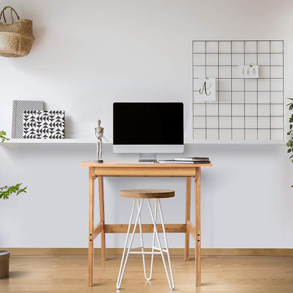 Nnewvante Writing Computer Desk 31.5" Bamboo Home Office Table - Image 3