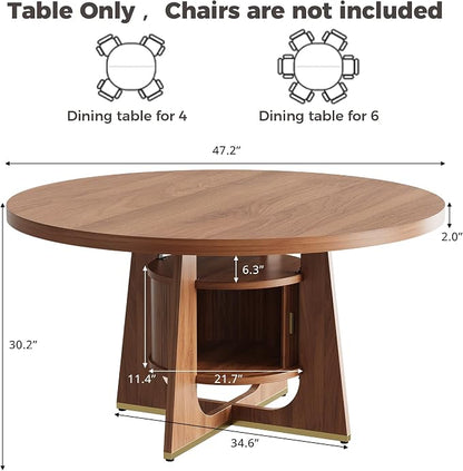 IRONCK 47 Inch Round Dining Table - Image 2