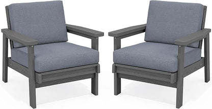 SERWALL HDPE Outdoor Furniture Set, 2 Piece All Weather Wood-Like Outdoor Sofa by SERWALL