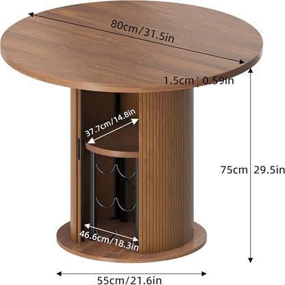 Wildhome Round Dining Table for 2-4, 31 Inch Dining Room Kitchen Table - Image 2