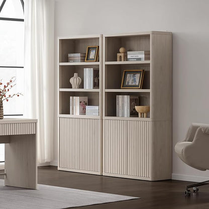 SICOTAS Book Shelf with Doors 71" Tall 6 Tier Bookshelf with Adjustable Shelves - Image 7