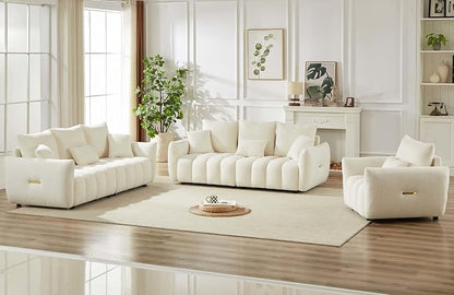 Antetek 35" Modern Accent Single Sofa Chair, Comfy Deep Seat Teddy Living Room - Image 7