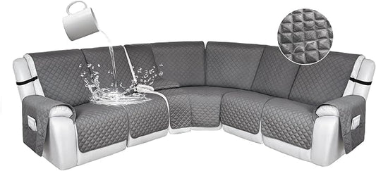 HDCAXKJ 100% Waterproof Reclining Sectional Couch Covers L Shape Recliner Sofa by HDCAXKJ