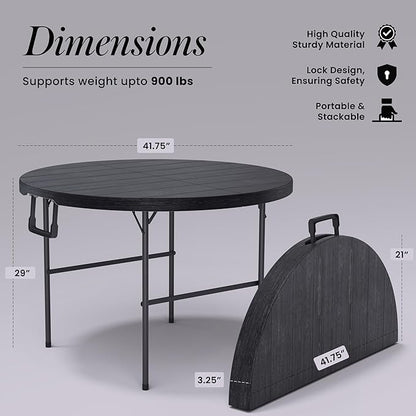 Our Modern Space 3.5 Feet Circular Round Foldable Table - Image 2