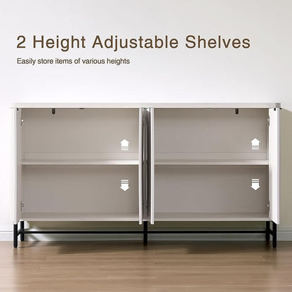 Fatmok Fluted Furniture Set – 65" Buffet Sideboard Cabinet - Image 7