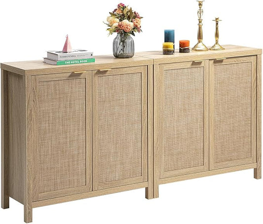 SICOTAS Rattan Sideboard Buffet Cabinet by SICOTAS