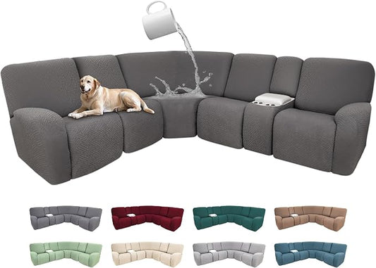 100% Waterproof Sectional Recliner Couch Covers by ROFASVCO