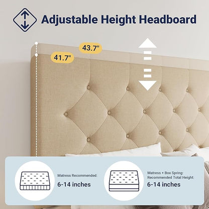 Allewie Upholstered Queen Size Platform Bed Frame - Image 4