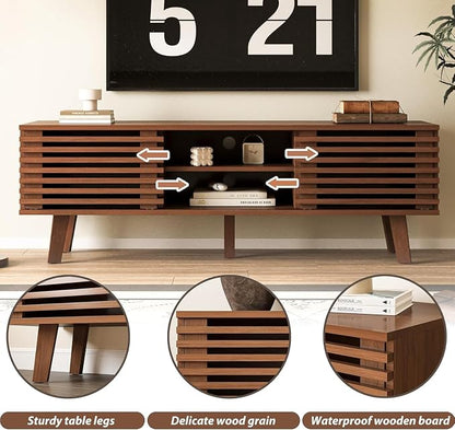 MAISONARIA Living Room Table Sets of 4, Mid Century Coffee Table & TV Stand & - Image 8