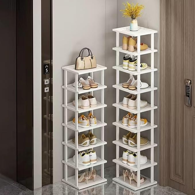 SAN HE Bamboo Shoe Rack 17 Tier- Vertical Shoe Rack - Image 7