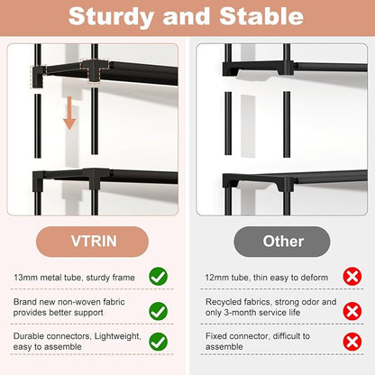 VTRIN Vertical Narrow Shoe Rack Organizer 10 Tier Tall Shoe Shelf Holds 20-22 - Image 7